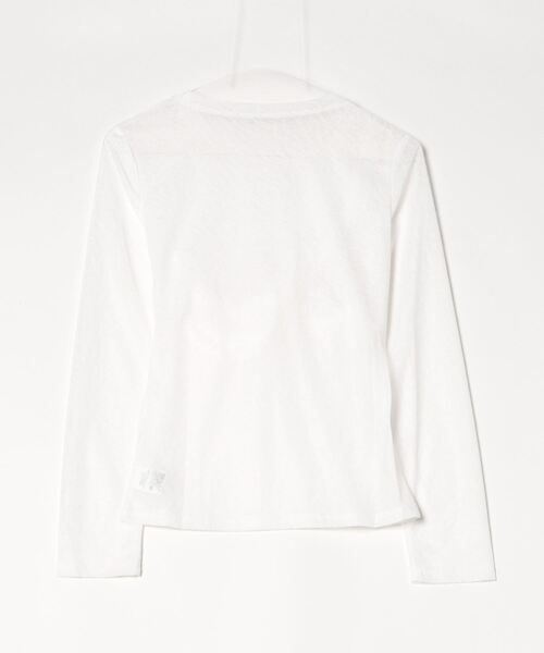 LYEON(リヨン)の「アシメデザインキャミドッキングシアーロンT(Tシャツ/カットソー・レディース・ブラック/オフホワイト・FREE)」の3枚目の写真