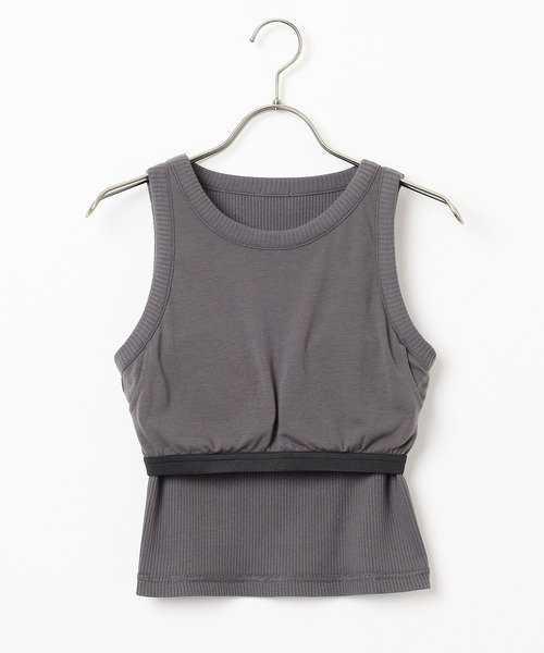 Honeys（ハニーズ）の「カップ付きアメスリタンクトップ（タンクトップ・レディース・グリーン/ホワイト/ブラック/オレンジ/スミクロ/ブルー/ブラウン/オートミール・L/M/S）」の22枚目の写真