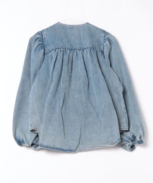 Settimissimo（セッティミッシモ）の「ボリュームスリーブ ノーカラー デニムブラウス（シャツ/ブラウス・レディース・インディゴブルー/ブルー・FREE）」の8枚目の写真