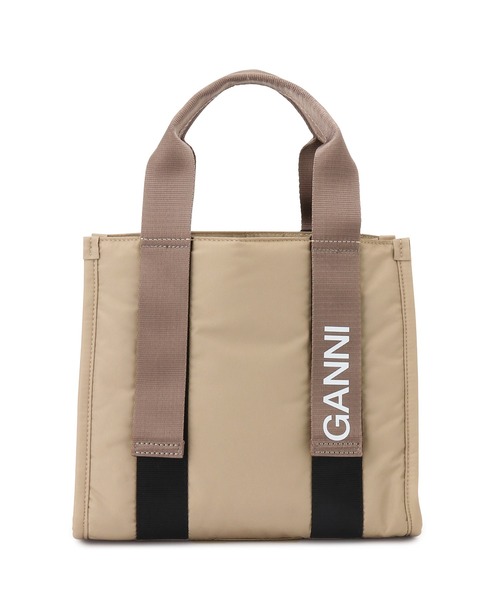 ADAM ET ROPE'（アダムエロペ）の「【GANNI(ガニー)】RECYCLED TECH SMALL TOTE（ショルダーバッグ・レディース・ライトグレー・FREE）」の9枚目の写真