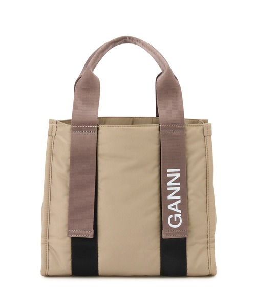 ADAM ET ROPE'（アダムエロペ）の「【GANNI(ガニー)】RECYCLED TECH SMALL TOTE（ショルダーバッグ・レディース・ライトグレー・FREE）」の11枚目の写真