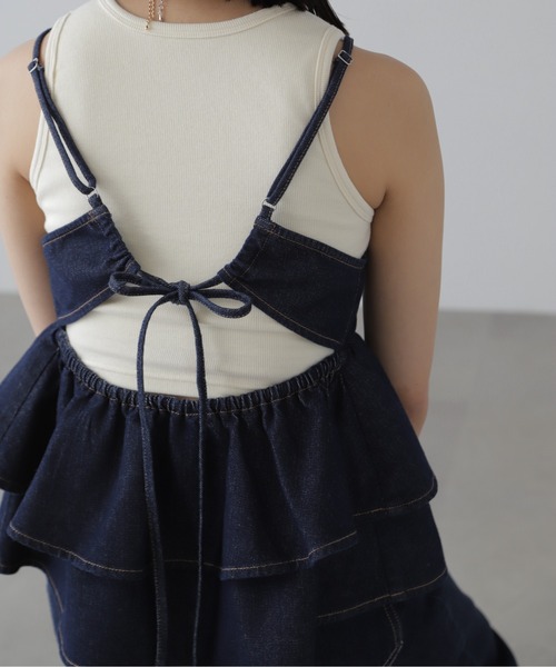 FREE'S MART（フリーズマート）の「◆デニムフリルキャミソール（ベスト・レディース・ワンウォッシュ/ライトインディゴブルー・FREE）」の15枚目の写真