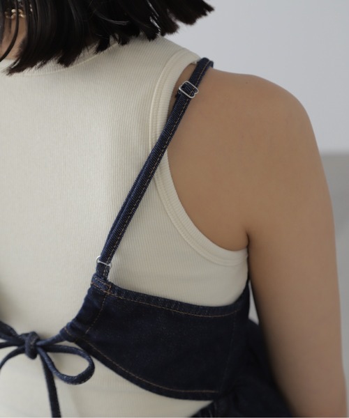 FREE'S MART（フリーズマート）の「◆デニムフリルキャミソール（ベスト・レディース・ワンウォッシュ/ライトインディゴブルー・FREE）」の16枚目の写真