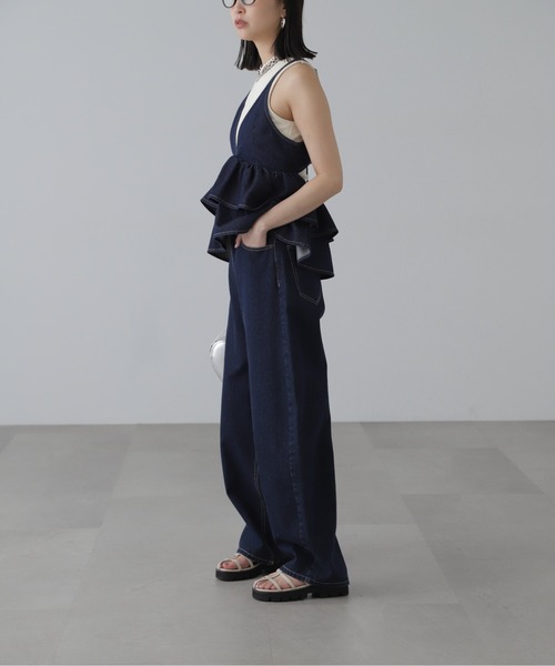 FREE'S MART（フリーズマート）の「◆デニムフリルキャミソール（ベスト・レディース・ワンウォッシュ/ライトインディゴブルー・FREE）」の22枚目の写真