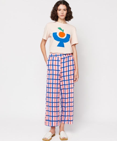 BOBO CHOSES（ボボショーズ）の「Multicoloured checked  print straight pant（その他パンツ・レディース・ピンク・M/XS/S）」の2枚目の写真