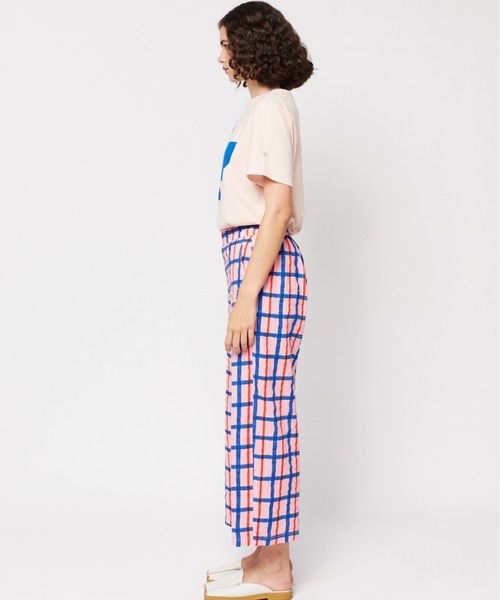 BOBO CHOSES（ボボショーズ）の「Multicoloured checked  print straight pant（その他パンツ・レディース・ピンク・M/XS/S）」の4枚目の写真