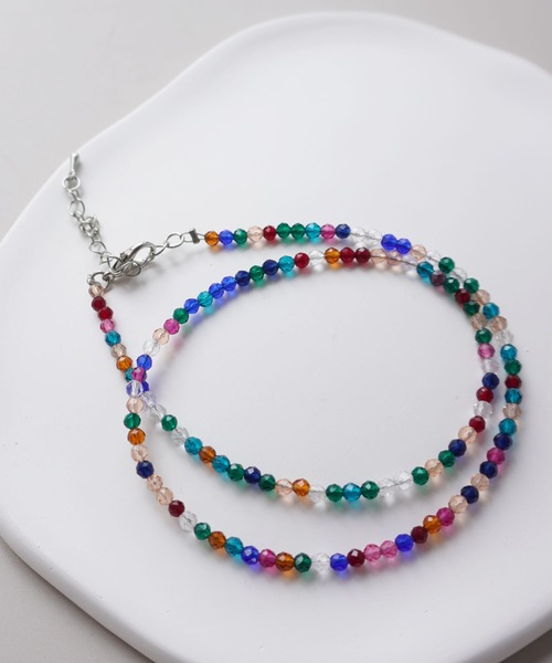 ammy.（エイミードット）の「【 ammy. / エイミードット 】 カラー ビーズ ネックレス / チョーカー（ネックレス・レディース・ブルー/ブラック/マルチ/グリーン/コーラルピンク/ボルドー・FREE）」の6枚目の写真