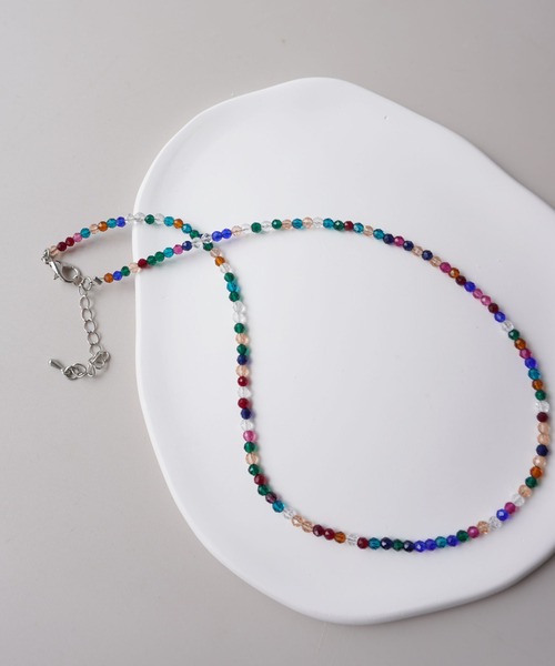 ammy.（エイミードット）の「【 ammy. / エイミードット 】 カラー ビーズ ネックレス / チョーカー（ネックレス・レディース・ブルー/ブラック/マルチ/グリーン/コーラルピンク/ボルドー・FREE）」の13枚目の写真