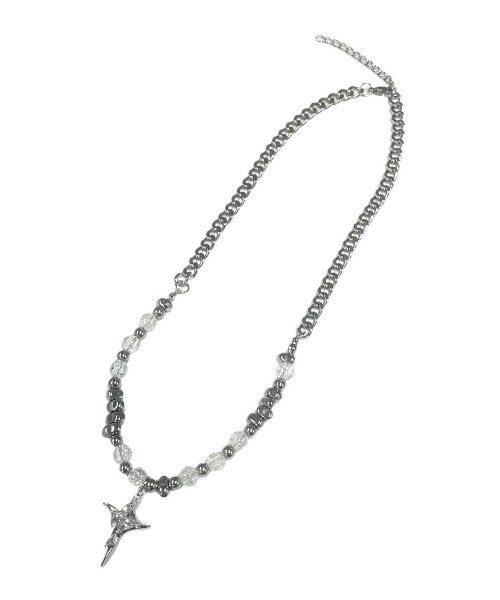 XU(エックスユー)の「【XU】galaxy stone necklace / 【エックスユー】ギャラクシーストーンネックレス(ネックレス・メンズ・シルバー・ONE SIZE)」の7枚目の写真