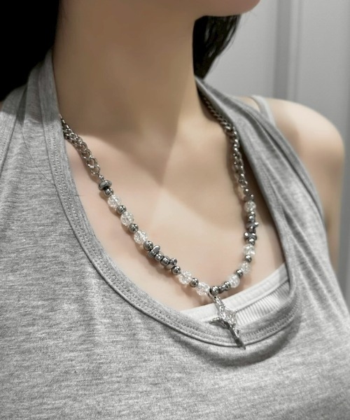 XU(エックスユー)の「【XU】galaxy stone necklace / 【エックスユー】ギャラクシーストーンネックレス(ネックレス・メンズ・シルバー・ONE SIZE)」の14枚目の写真