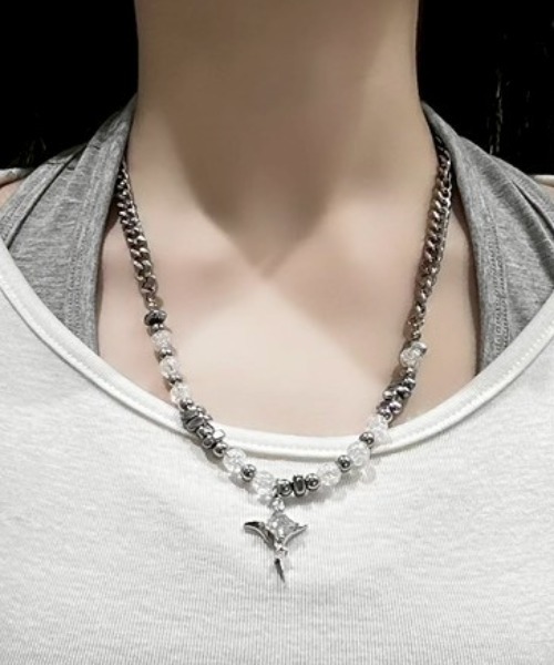 XU(エックスユー)の「【XU】galaxy stone necklace / 【エックスユー】ギャラクシーストーンネックレス(ネックレス・メンズ・シルバー・ONE SIZE)」の16枚目の写真