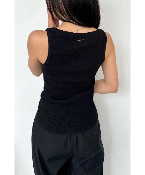 Basic V Neck Rib Tank Top /Basic Vネックタンクトップ（タンク