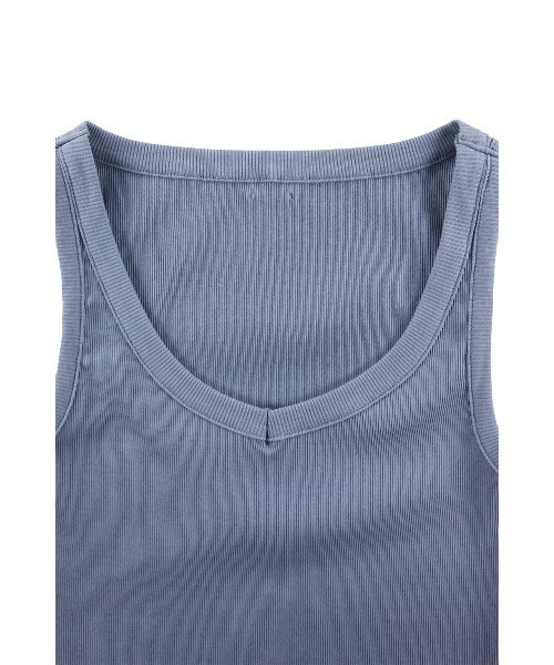 Basic V Neck Rib Tank Top /Basic Vネックタンクトップ（タンク