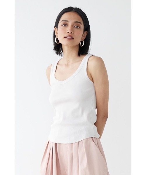 ALEXIA STAM(アリシアスタン)の「Basic V Neck Rib Tank Top /Basic Vネックタンクトップ(タンクトップ・レディース・ブラック/ホワイト系/ブルー・FREE)」の21枚目の写真