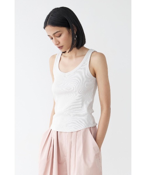 ALEXIA STAM(アリシアスタン)の「Basic V Neck Rib Tank Top /Basic Vネックタンクトップ(タンクトップ・レディース・ブラック/ホワイト系/ブルー・FREE)」の22枚目の写真
