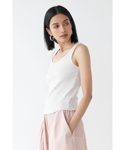 alexiastam Basic Vネックリブタンク M Basic V Neck Rib Tank Top | ALEXIA STAM