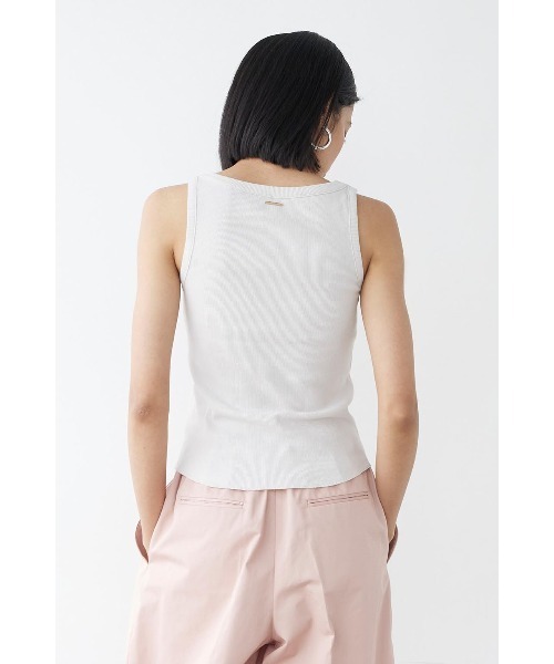 Basic V Neck Rib Tank Top /Basic Vネックタンクトップ（タンク