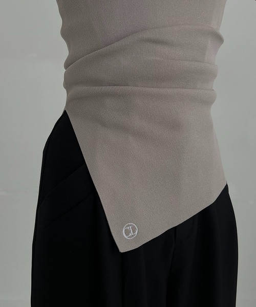 CAPRICIEUX LE'MAGE（カプリシューレマージュ）の「【C.L】ネップタンクSETベアビスチェ（タンクトップ・レディース・ブラック/グレイッシュベージュ・FREE）」の10枚目の写真