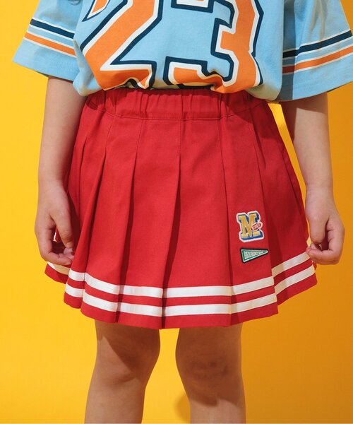 BREEZE(ブリーズ)の「インパンツ付きプリーツスカート(スカート・キッズ・レッド/ベージュ・130/120/110/100/90/80/140)」の2枚目の写真