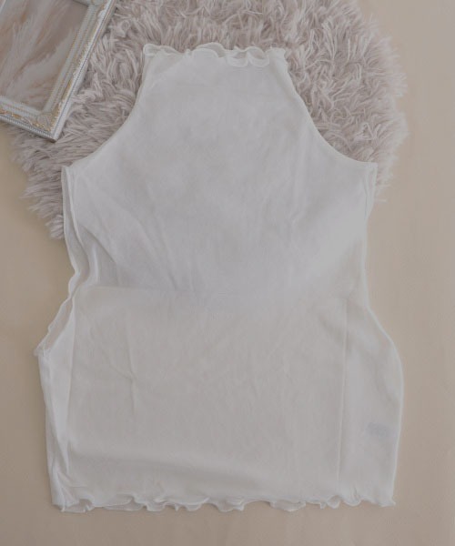 TONE SELECT GOODS（トーンセレクトグッズ）の「【resonance】シアー メロウデザイン 無地 ハイネック つけ襟【マルチウェイ/オケージョン】（付け襟・レディース・ライトブルー/ブラック/ライトベージュ/ホワイト・FREE）」の11枚目の写真