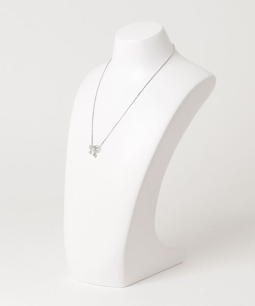 poiregnee（ポワニェ）の「［select］アシンメトリーリボンネックレス（ネックレス・レディース・シルバー・FREE）」の2枚目の写真