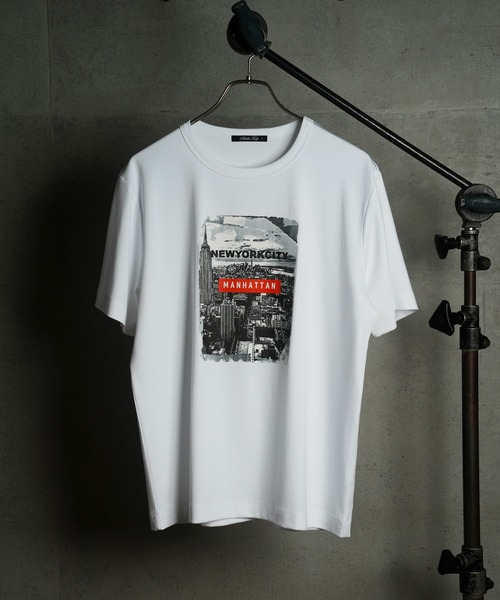 RATTLE TRAP(ラトルトラップ)の「マンハッタングラフィカルフォトTシャツ(Tシャツ/カットソー・メンズ・ブラック/ホワイト・LL/L/M/S)」の1枚目の写真