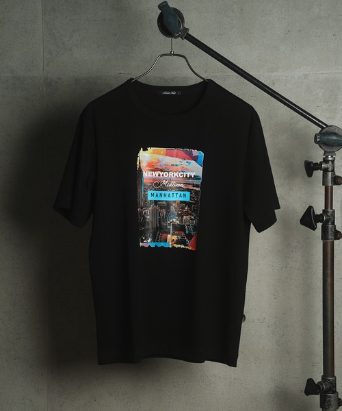 RATTLE TRAP(ラトルトラップ)の「マンハッタングラフィカルフォトTシャツ(Tシャツ/カットソー・メンズ・ブラック/ホワイト・LL/L/M/S)」の2枚目の写真