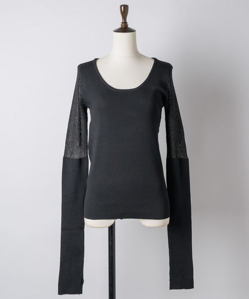 VIOLETTA（ヴィオレッタ）の「チョーカー付きシアードッキングリブニット（ニット/セーター・レディース・ホワイト/ブラック/ブルー/レッド・FREE）」の10枚目の写真