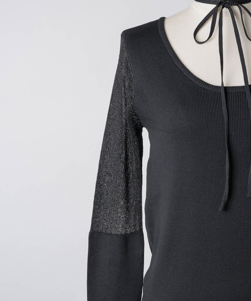 VIOLETTA（ヴィオレッタ）の「チョーカー付きシアードッキングリブニット（ニット/セーター・レディース・ホワイト/ブラック/ブルー/レッド・FREE）」の20枚目の写真