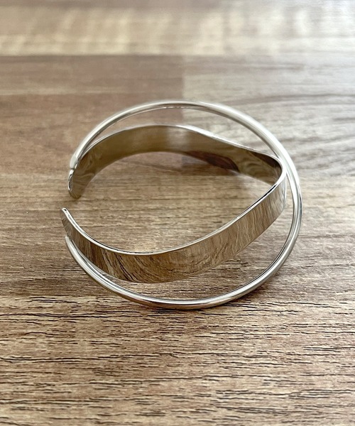 BEATJIVE（ビートジャイブ）の「デザイン バングル シルバー ステンレス メンズ レディース（バングル/リストバンド・メンズ・シルバー・FREE）」の5枚目の写真