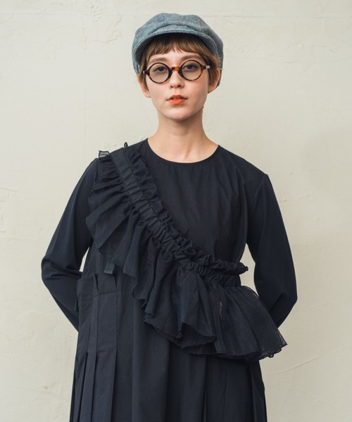 DORA MESH【ﾄﾞｰﾗ ﾒｯｼｭ】フリルバッグ（ボディバッグ/ウエストポーチ