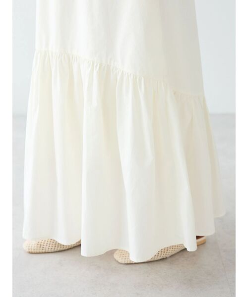 CRAFT STANDARD BOUTIQUE(クラフトスタンダードブティック)の「ティアードフレアスカート(スカート・レディース・アイボリー/ブラック/ブラウン・FREE)」の4枚目の写真