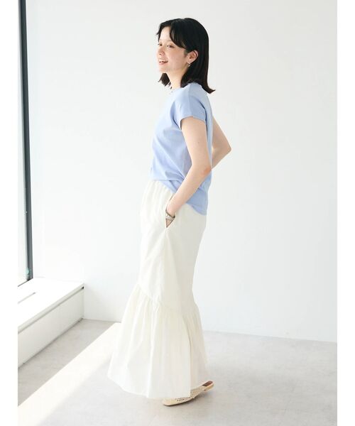 CRAFT STANDARD BOUTIQUE(クラフトスタンダードブティック)の「ティアードフレアスカート(スカート・レディース・アイボリー/ブラック/ブラウン・FREE)」の7枚目の写真