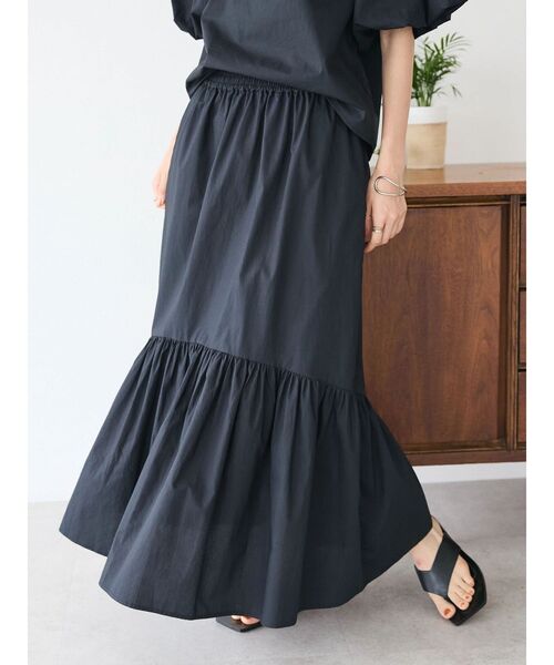 CRAFT STANDARD BOUTIQUE(クラフトスタンダードブティック)の「ティアードフレアスカート(スカート・レディース・アイボリー/ブラック/ブラウン・FREE)」の16枚目の写真