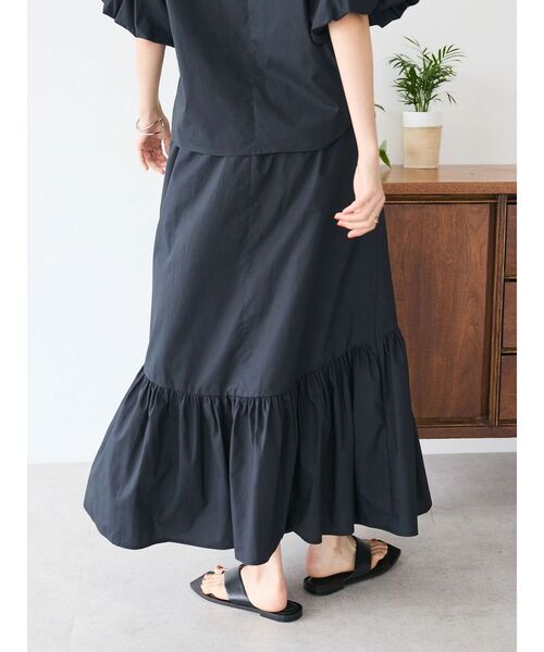 CRAFT STANDARD BOUTIQUE(クラフトスタンダードブティック)の「ティアードフレアスカート(スカート・レディース・アイボリー/ブラック/ブラウン・FREE)」の17枚目の写真