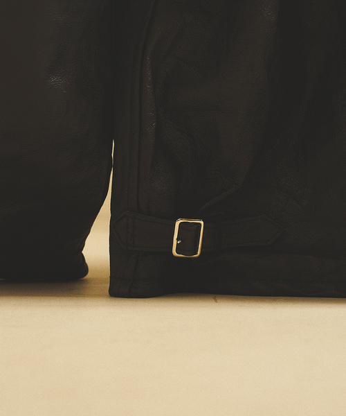 417 EDIFICE（フォーワンセブンエディフィス）の「UPCYCLE LETHER BLOUSON / アップサイクルレザーブルゾン（ライダースジャケット・メンズ・ブラック・MEDIUM/LARGE）」の7枚目の写真