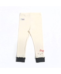 うさぎお顔モチーフ裾折り返しスパッツ(80～120)