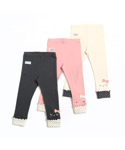 KP（ケーピー）の「うさぎお顔モチーフ裾折り返しスパッツ(80～120)（その他パンツ・キッズ・チャコールグレー/ピンク/オフホワイト・120cm/100cm/110cm/90cm/80ｃｍ）」の18枚目の写真