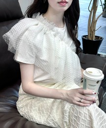 clear | 5wayチュールトップス＋Tシャツセット≪2024SS新作≫(Tシャツ/カットソー)