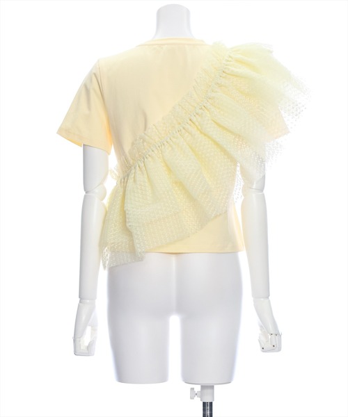 clear（クリア）の「5wayチュールトップス＋Tシャツセット［着回し抜群 セット マルチウェイ］≪再入荷≫（Tシャツ/カットソー・レディース・ブラック/イエロー/オフホワイト・F）」の11枚目の写真