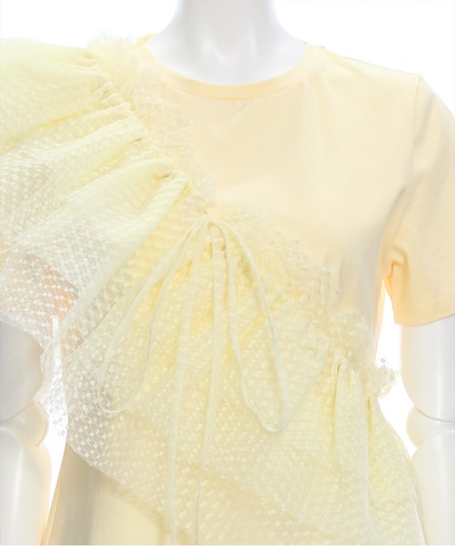clear（クリア）の「5wayチュールトップス＋Tシャツセット［着回し抜群 セット マルチウェイ］≪再入荷≫（Tシャツ/カットソー・レディース・ブラック/イエロー/オフホワイト・F）」の12枚目の写真