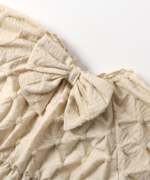 Seraph（セラフ）の「バックリボンデザインドットドビーワンピース（ワンピース・キッズ・ブラック/ベージュ・80/90/95/100/110/120/130/140）」の7枚目の写真