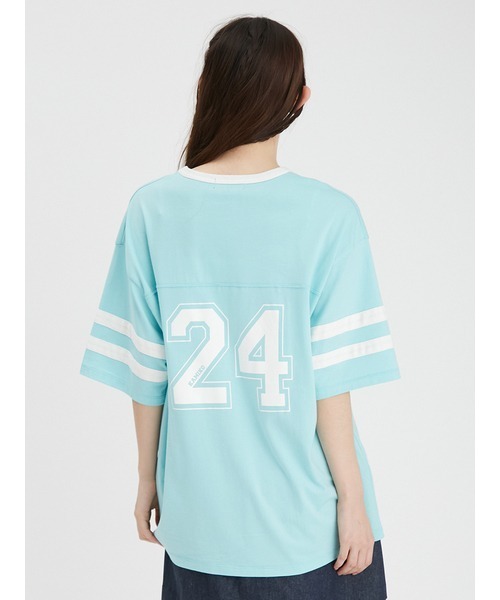 FURFUR（ファーファー）の「【上國料萌衣コラボ】ナンバーTシャツ（Tシャツ/カットソー・レディース・ブルー/ブラック/ピンク・FREE）」の12枚目の写真