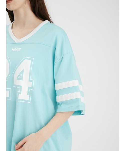 FURFUR（ファーファー）の「【上國料萌衣コラボ】ナンバーTシャツ（Tシャツ/カットソー・レディース・ブルー/ブラック/ピンク・FREE）」の7枚目の写真