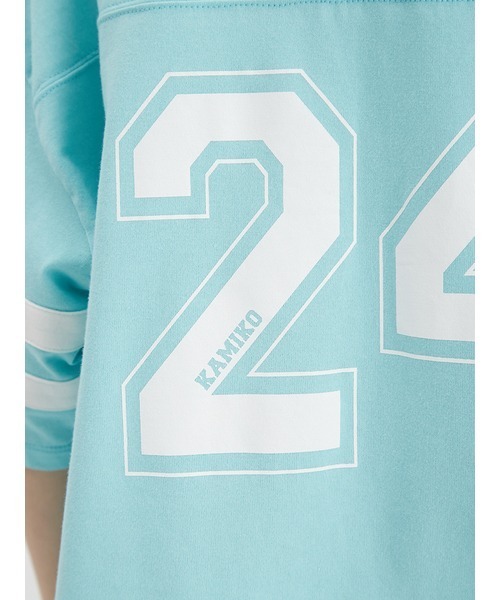 FURFUR（ファーファー）の「【上國料萌衣コラボ】ナンバーTシャツ（Tシャツ/カットソー・レディース・ブルー/ブラック/ピンク・FREE）」の5枚目の写真