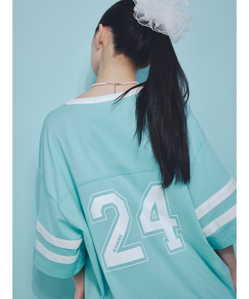 FURFUR（ファーファー）の「【上國料萌衣コラボ】ナンバーTシャツ（Tシャツ/カットソー・レディース・ブルー/ブラック/ピンク・FREE）」の21枚目の写真