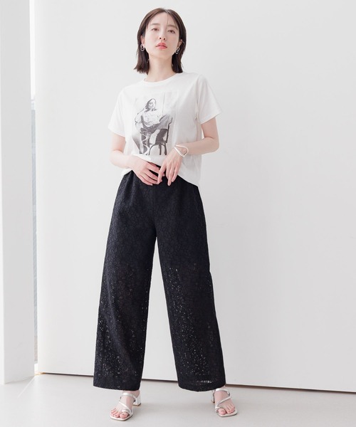 Andemiu(アンデミュウ)の「フォトプリントT143959(Tシャツ/カットソー・レディース・ホワイト系その他6/ホワイト系その他5・FREE)」の5枚目の写真