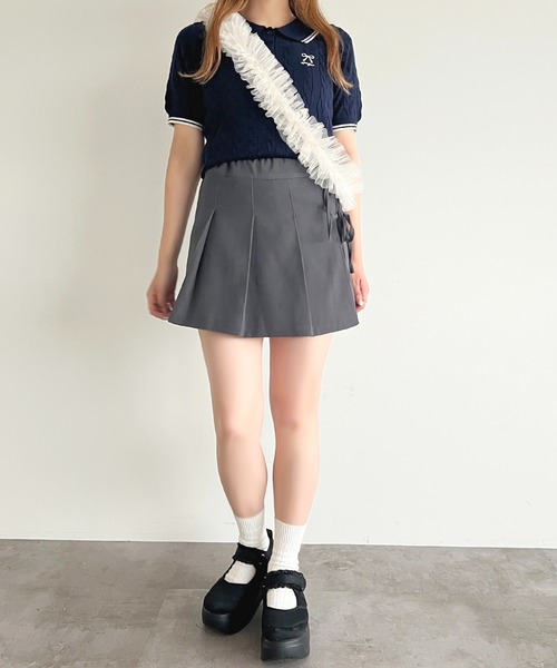 apres jour(アプレジュール)の「リボン刺繍サマーポロニット【ZOZOTOWN限定アイテム】(ニット/セーター・レディース・オフホワイト/グレー/ネイビー/レッド・X-LARGE/フリー)」の20枚目の写真