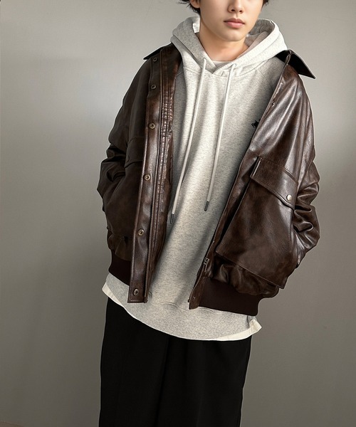 セール】シンプル大人カジュアル。ワンポイント胸刺繍裏起毛スウェット