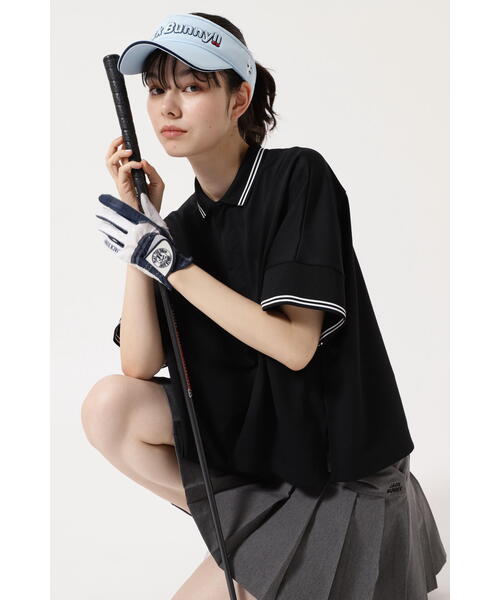 新品 ジャックバニー セットアップ 半袖ポロシャツ スカート ストレッチ 白黒 ジャックバニー 半袖 ポロシャツ スカート セットアップ サイズ0 春夏